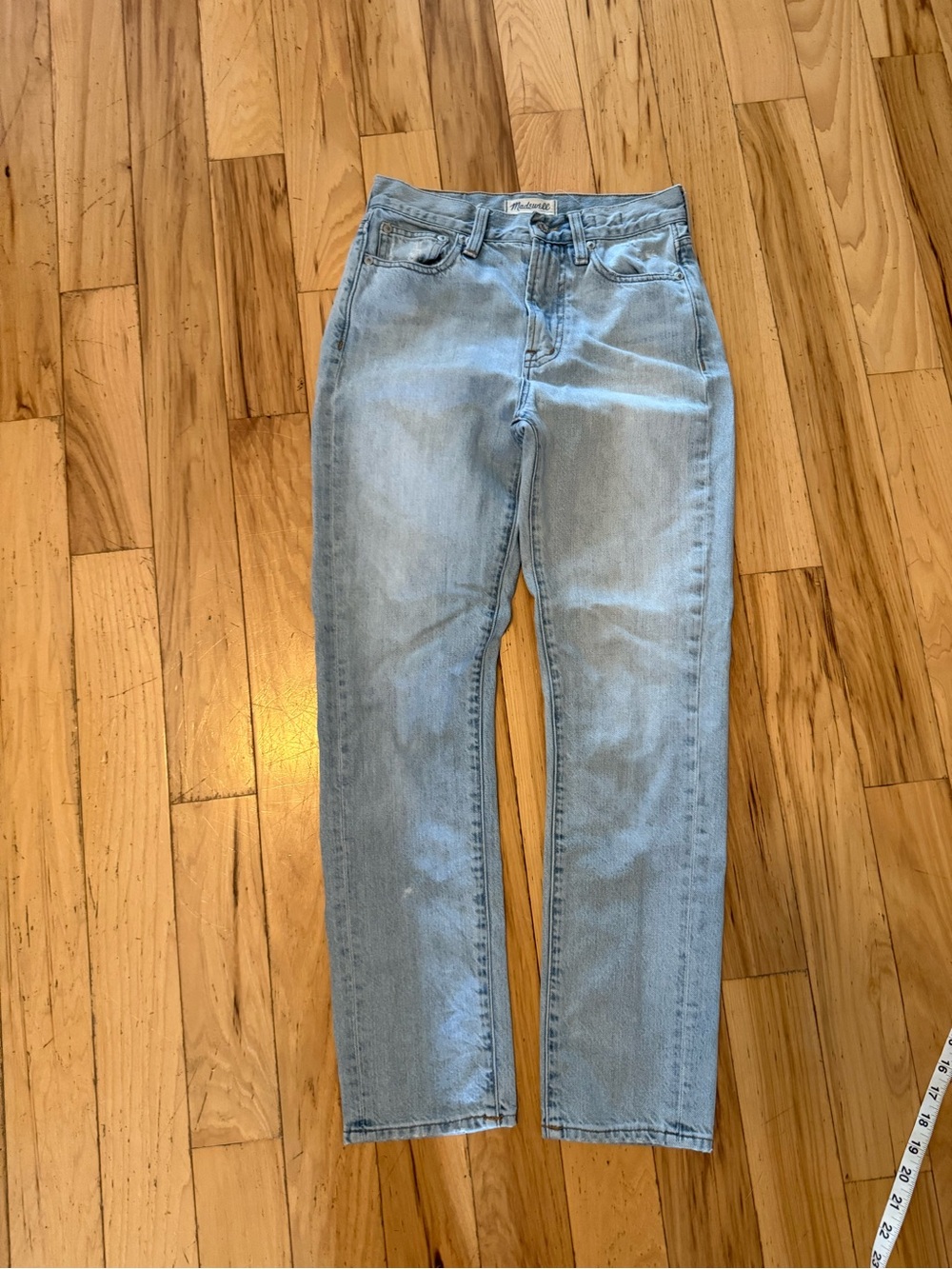 Madewell Straight-Leg Light Blue Jeans